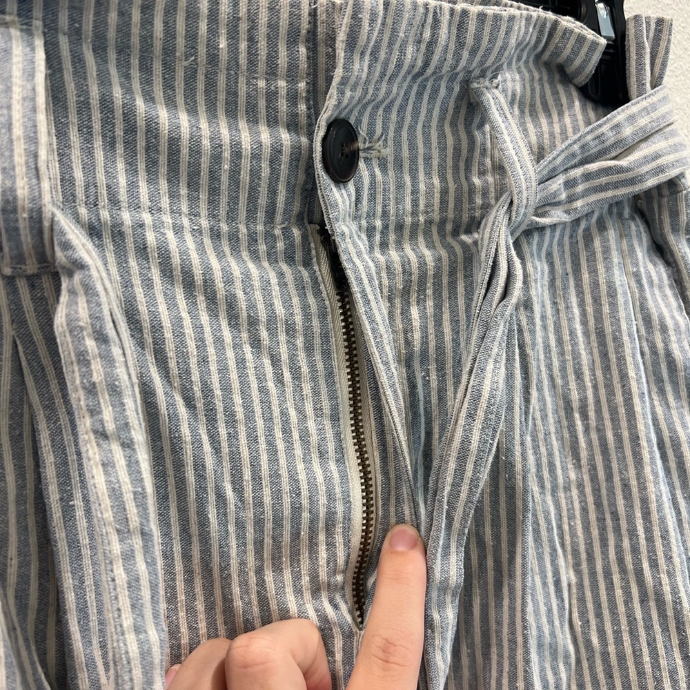 Madewell X new denim project pants women size 4 patchwork paper bag jeans - Picture 4 of 12